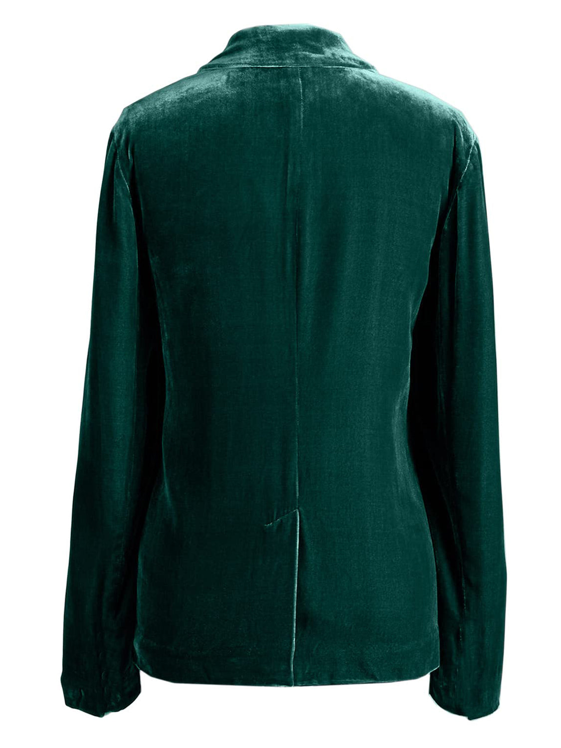 LIZAKOSHT  -  Pocketed Button Up Lapel Collar Blazer