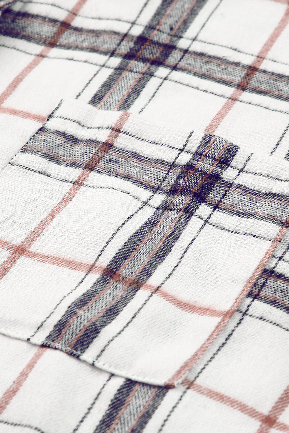 LIZAKOSHT  -  Plaid Button Up Long Sleeve Shacket