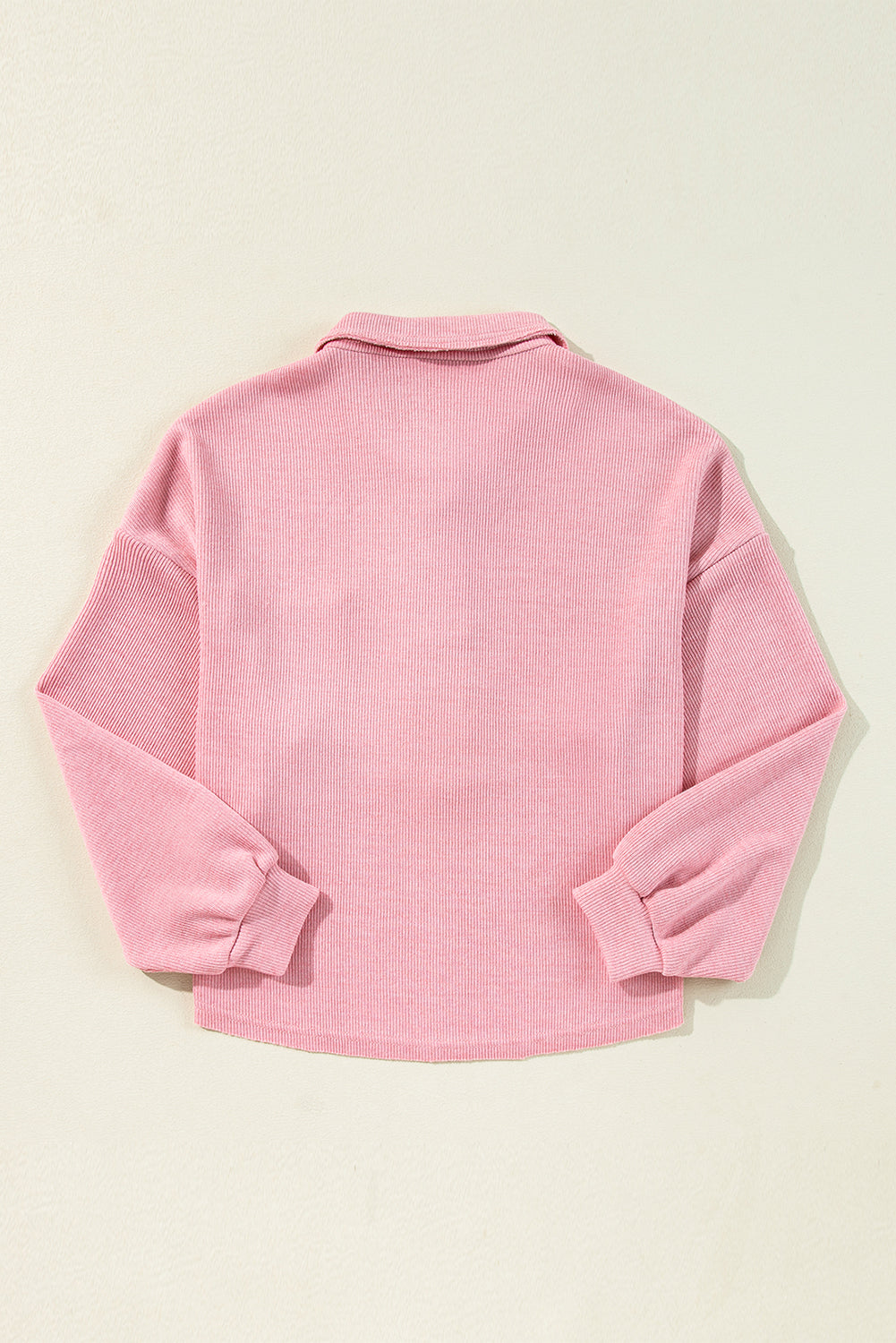LIZAKOSHT  -  Pocketed Half Button Long Sleeve Sweatshirt