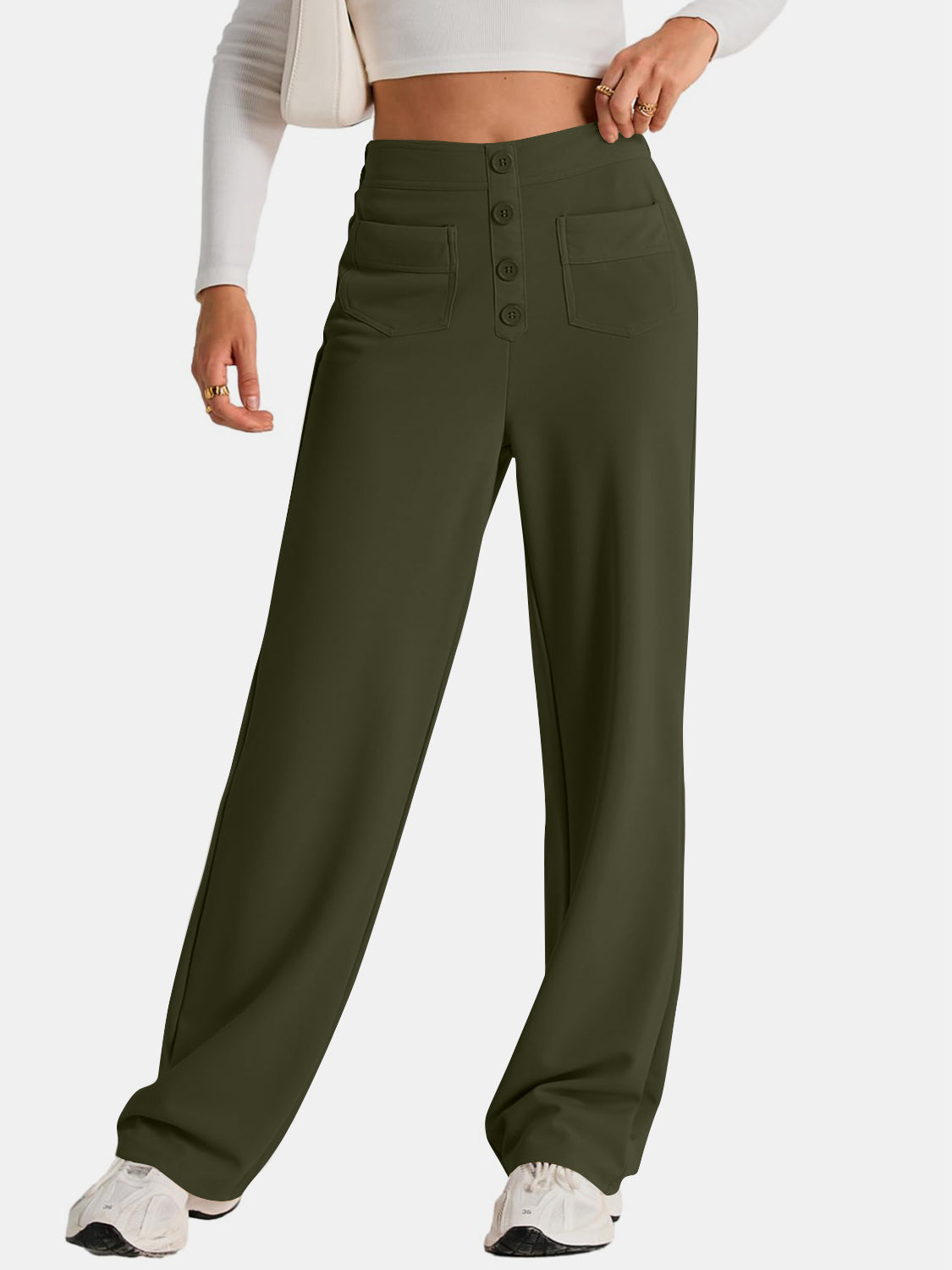 LIZAKOSHT  -  High Waist Wide Leg Pants