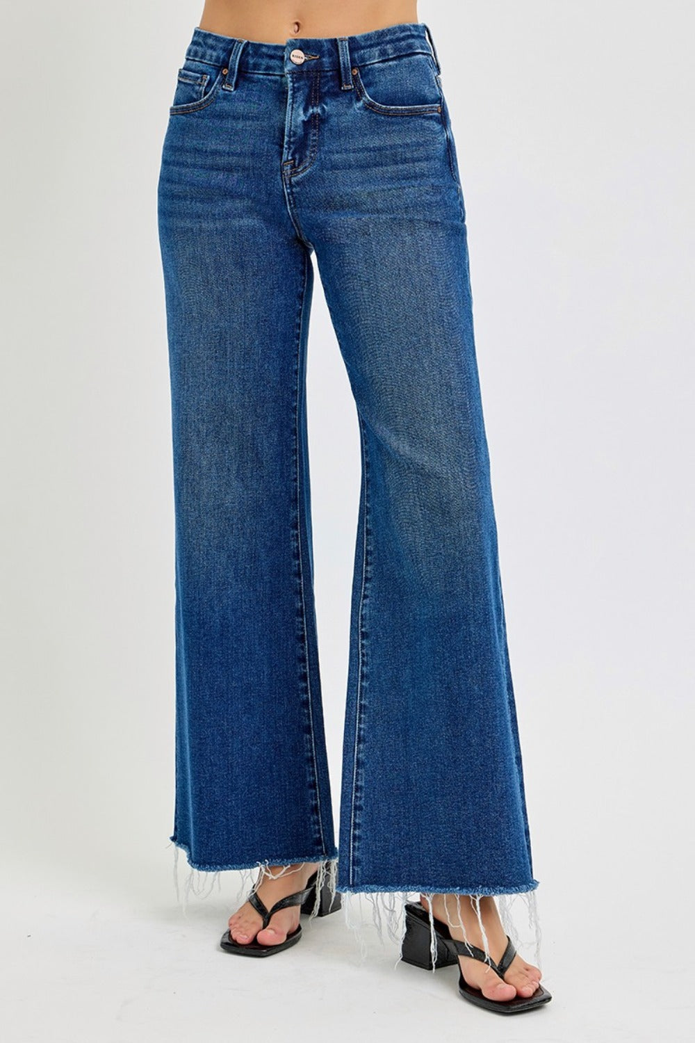 LIZAKOSHT  -  Tummy Control High Rise Wide Leg Jeans