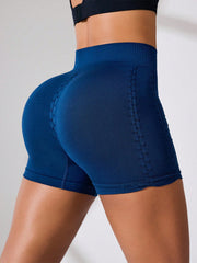 LIZAKOSHT  -  Side Ruched High Rise Active Shorts