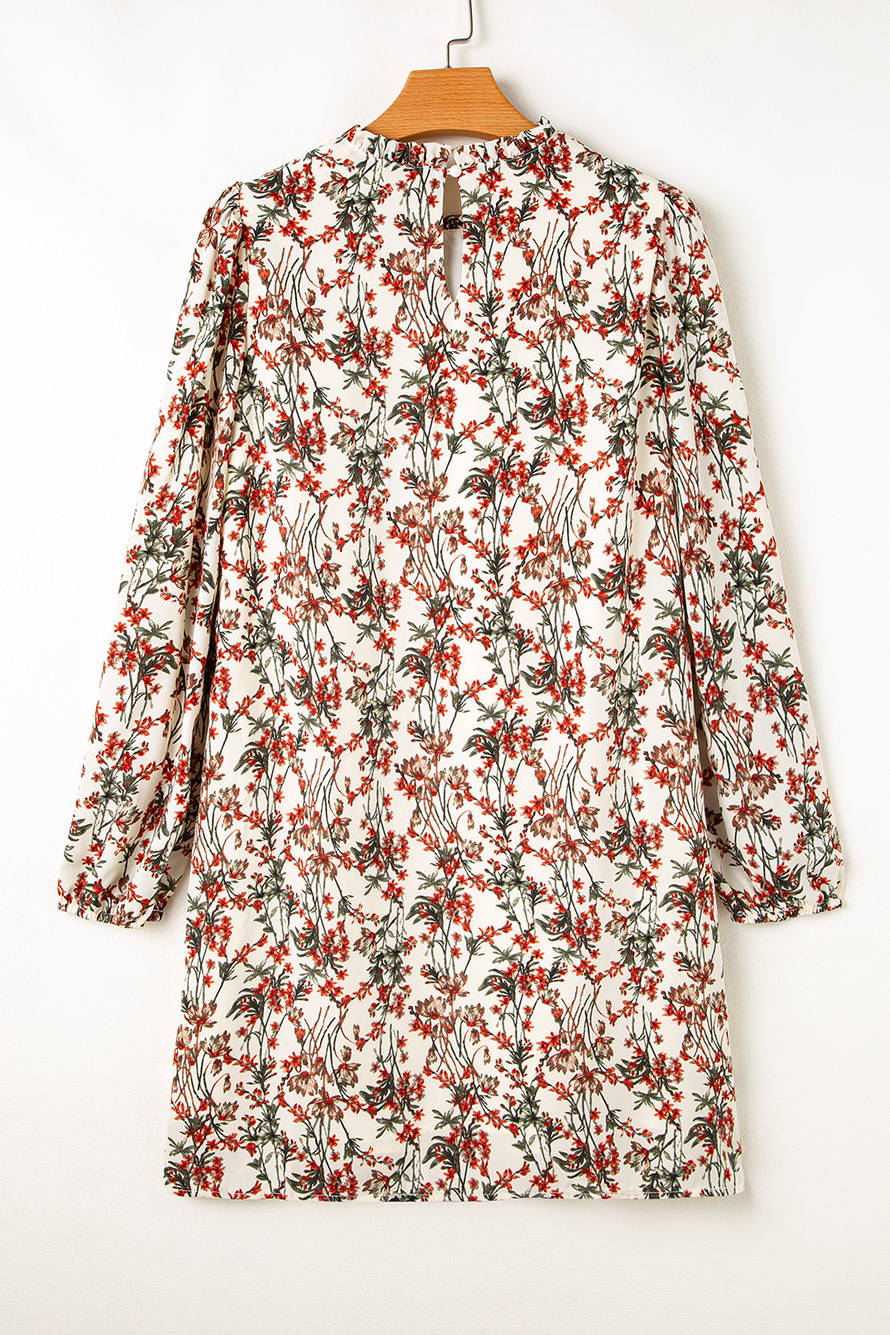 LIZAKOSHT  -  Floral Round Neck Long Sleeve Dress