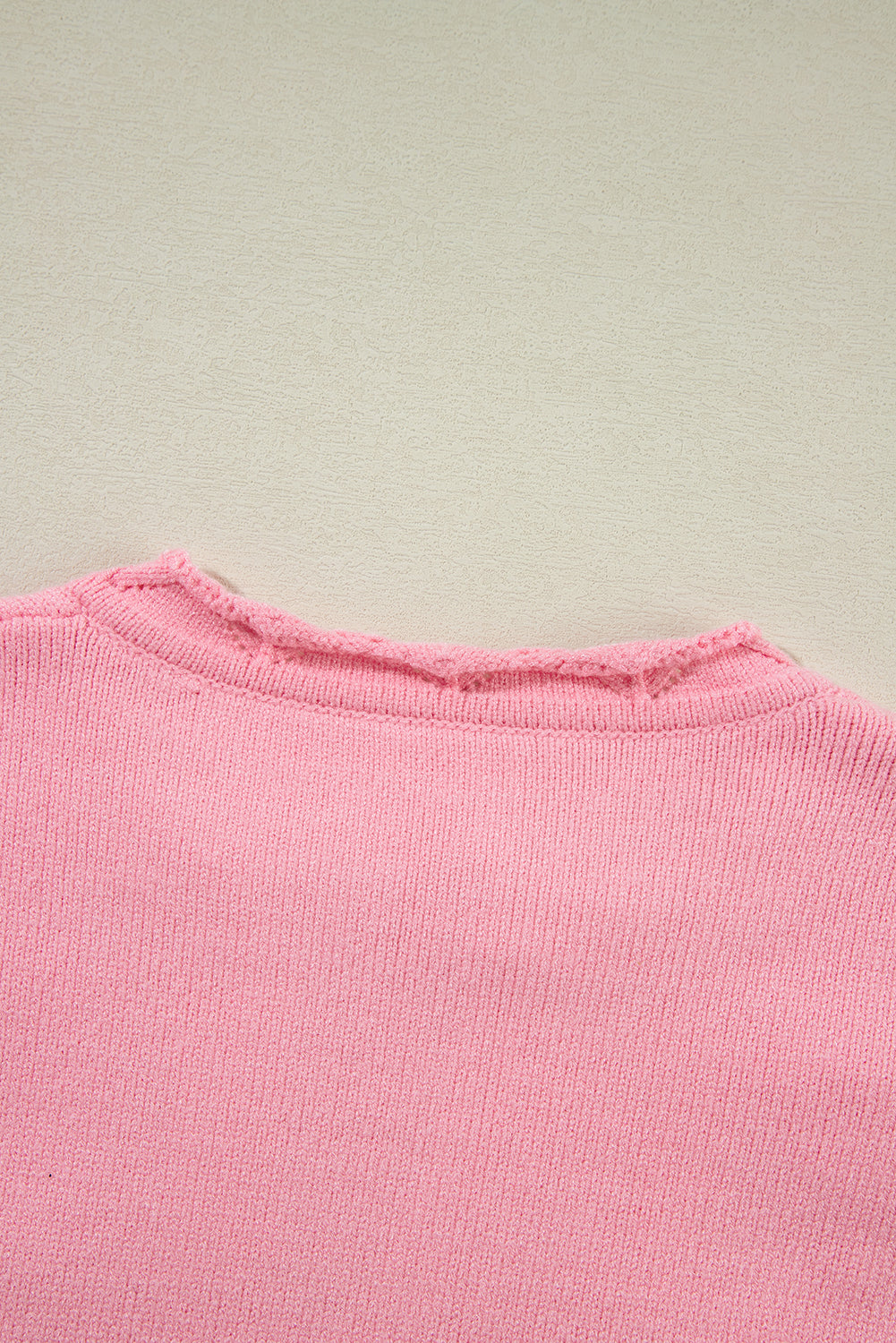 LIZAKOSHT  -  Daisy Notched Long Sleeve Sweater