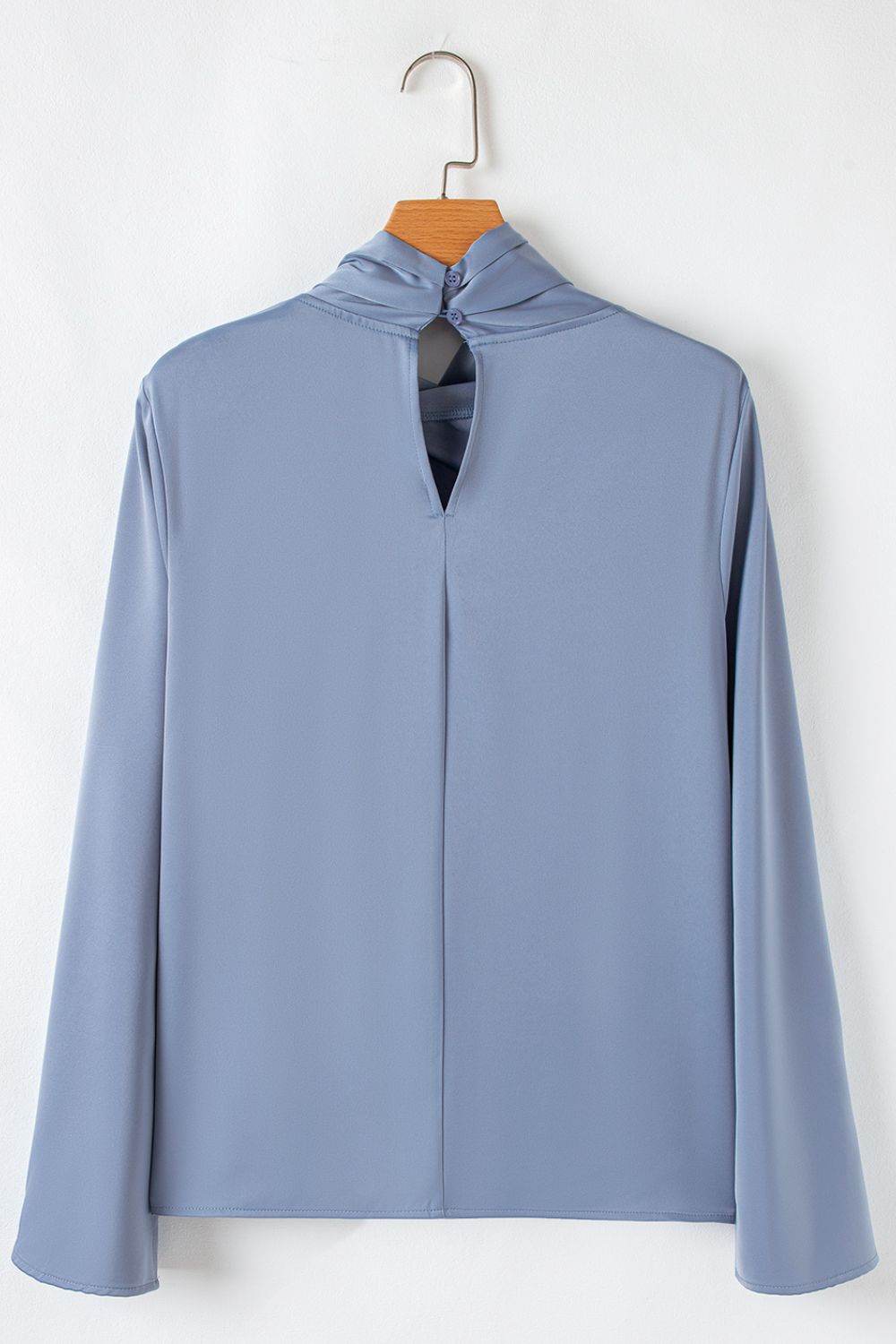 LIZAKOSHT  -  Cutout Turtleneck Long Sleeve Blouse