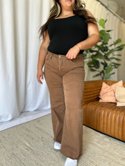 LIZAKOSHT  -  RFM Full Size High Rise Garment Dye Wide Leg Jeans