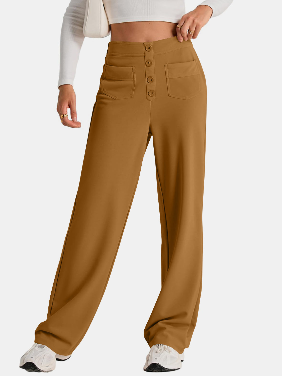 LIZAKOSHT  -  High Waist Wide Leg Pants