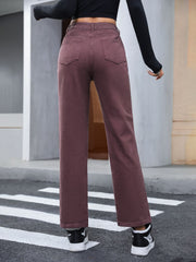 LIZAKOSHT  -  Straight Leg Jeans with Pockets