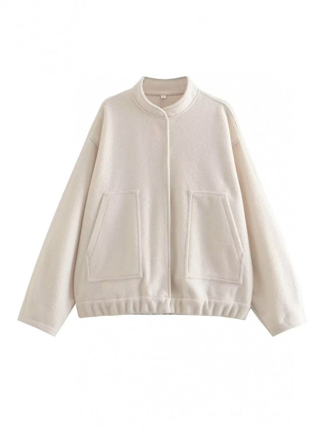 LIZAKOSHT  -  Full Size Snap Down Drop Shoulder Jacket