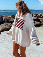 LIZAKOSH  -  Women's Striped Print Crewneck Spring Sweater, Casual Longsleeves Jumper for Spring & Fall, Womenswear Knitting Tops, Women's Knitwear, Sweater for Women