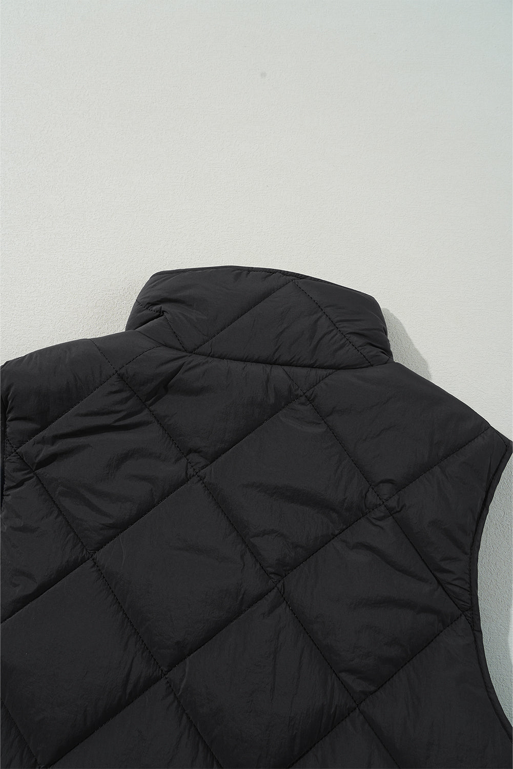 LIZAKOSHT  -  Snap Down Texture Vest Coat with Pockets