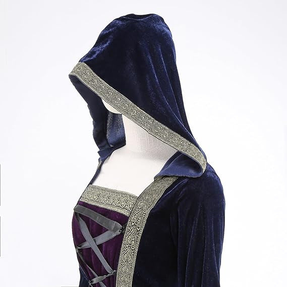 pretty halloween costumes 2024 Women's Medieval Renaissance plus Size Medieval Role Play Dress