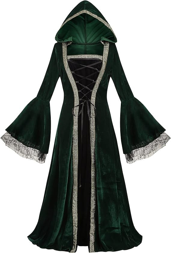 pretty halloween costumes 2024 Women's Medieval Renaissance plus Size Medieval Role Play Dress