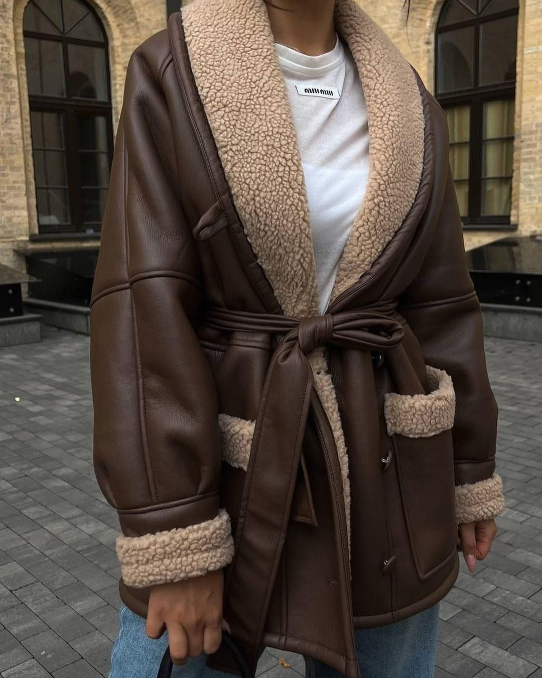 fall 2024 fashion trends Autumn and Winter New Fashion Elegant Fur Integrated Korean Style Long Sleeve Stitching Coat for Women