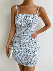 y2k Women's Summer New French Floral Temperament Sexy Sling Dress