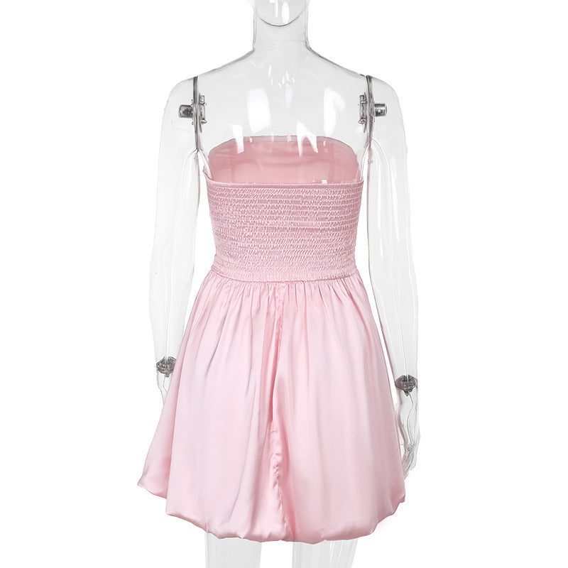 LIZAKOSHT  -  Birthday Party Dress For Women Niche Design Sense Bra Dress Cultivate Oneself Flower Bud Skirt Dress Skirt Luxury