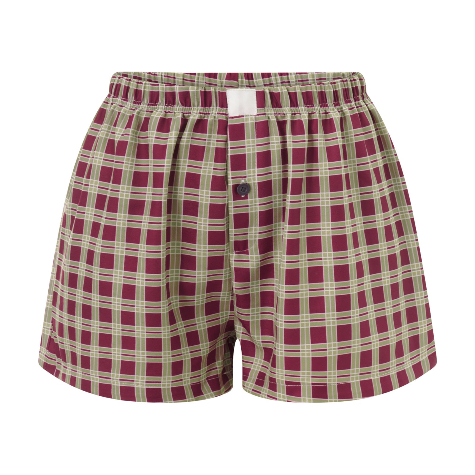 LIZAKOSHT  -  Women's Plaid Print High Waist Wide Leg Shorts, Casual Comfy Elastic Waist Shorts for Summer, Ladies Bottoms for Daily Wear