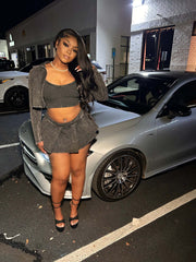LIZAKOSHT  -  Women's Graphic Skirt Summer Outfits 2024 Sets, Fashion Casual Cami & Drop Shoulder Top & Plicated Skirt Three Piece Outfits, Ladies Clothes Matching Sets Going Out for Summer Daily Wear