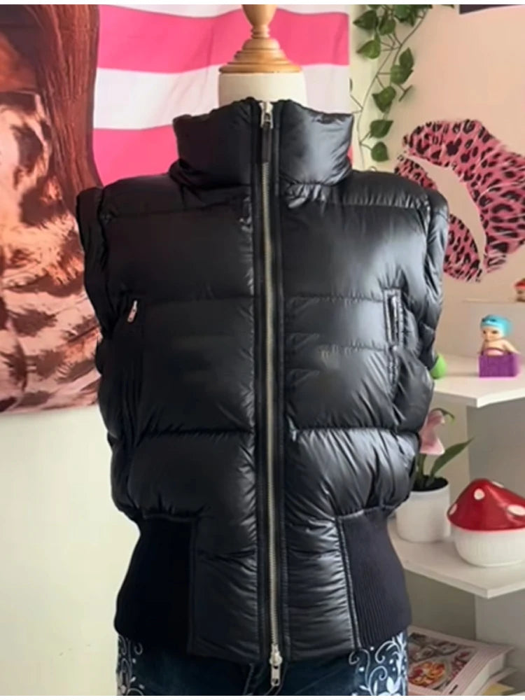 LIZAKOSHT  -  Elegant High Quality Thicken Padded Jacket Faux Fur Collar Hooded Zipper Casual Coat New Lady Winter Daily Commute Outwears