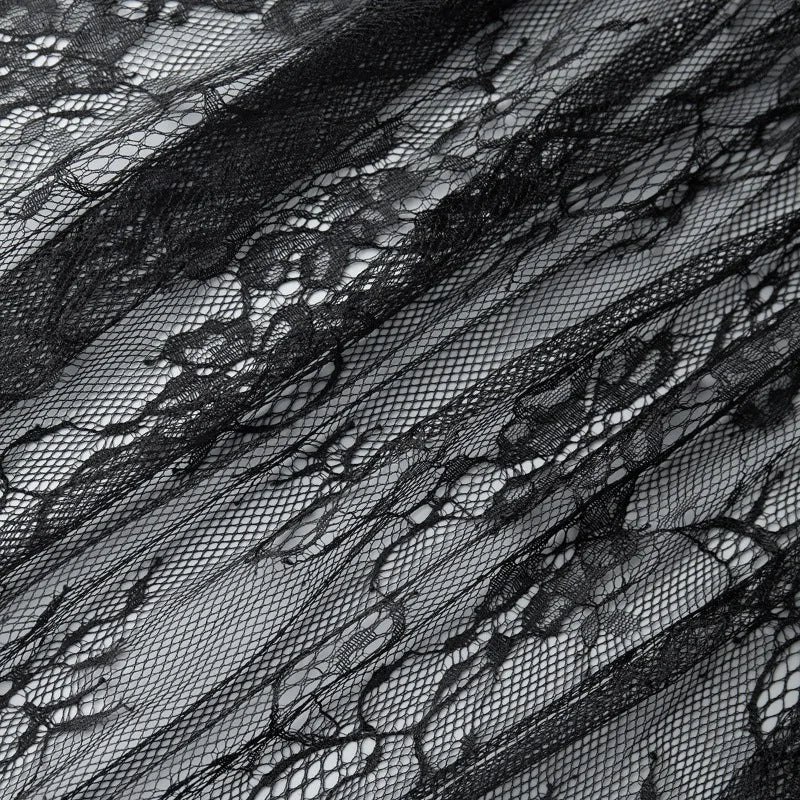 LIZAKOSHT  -  Black Lace Long Skirt 2026 Summer Sexy Perspective Niche Temperament Skirt