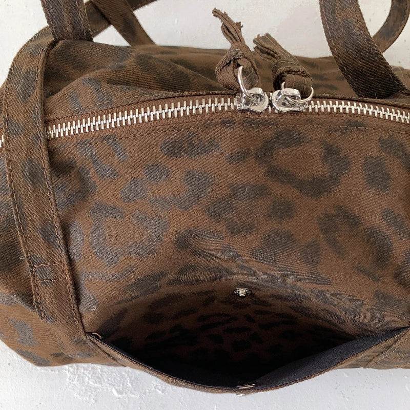 LIZAKOSHT  -  Wild Leopard Print Nylon Shoulder Bag Large Capacity Multipocket Tote Bag Trendy Women Casual Purse Guangzhou High Quality Bag