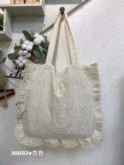 LIZAKOSHT  -  Female Exquisite Flower Embroidery Single Shoulder Bag Summer 2024 New Retro All-Fit Large Capacity Cloth Bag Handbag