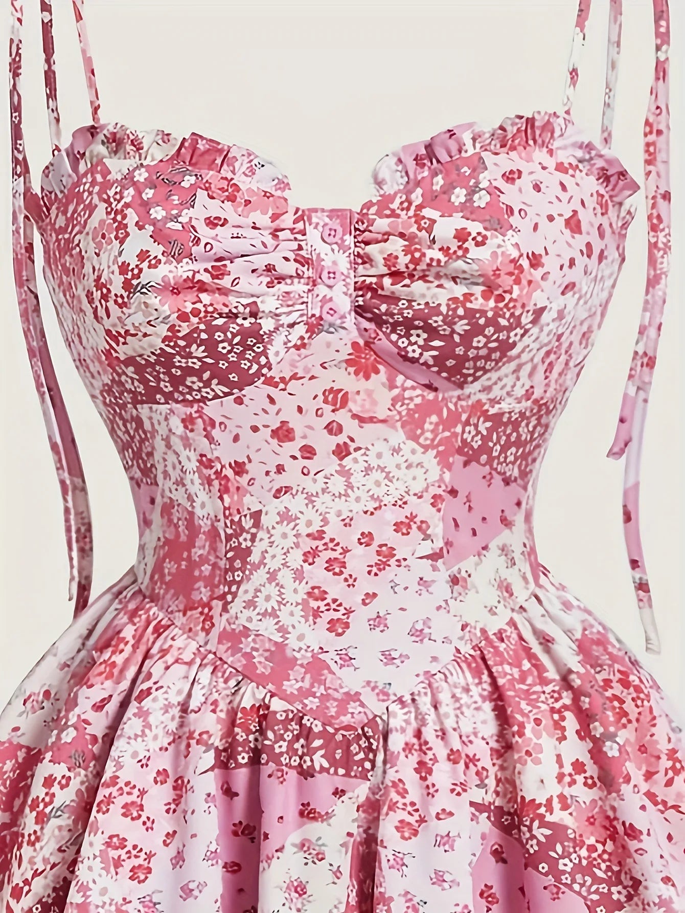 LIZAKOSHT  -  French Summer New Fashion Temperament Beach Lady Sexy Camisole Elastic Waist Mini Dress Floral Short Dresses Casual Y2k Clothes