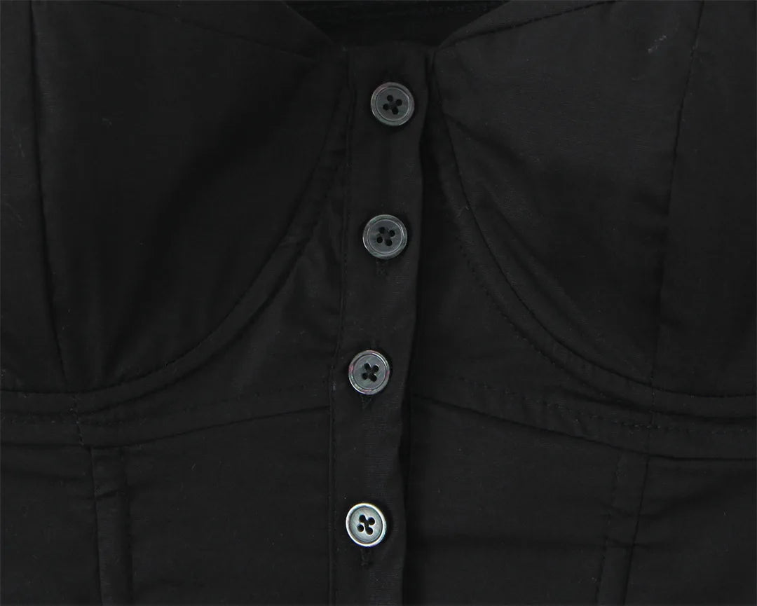 LIZAKOSHT  -  Women Button Up CHRISTINA CORSET Tube Top