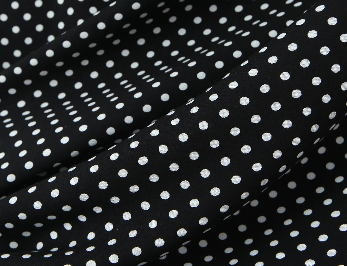 LIZAKOSHT  -  Retro French Style Black white Polka Dot Print Spliced Lace V Neck Chest Sling Midi Dress Women Backless Dresses Vestidos Femme