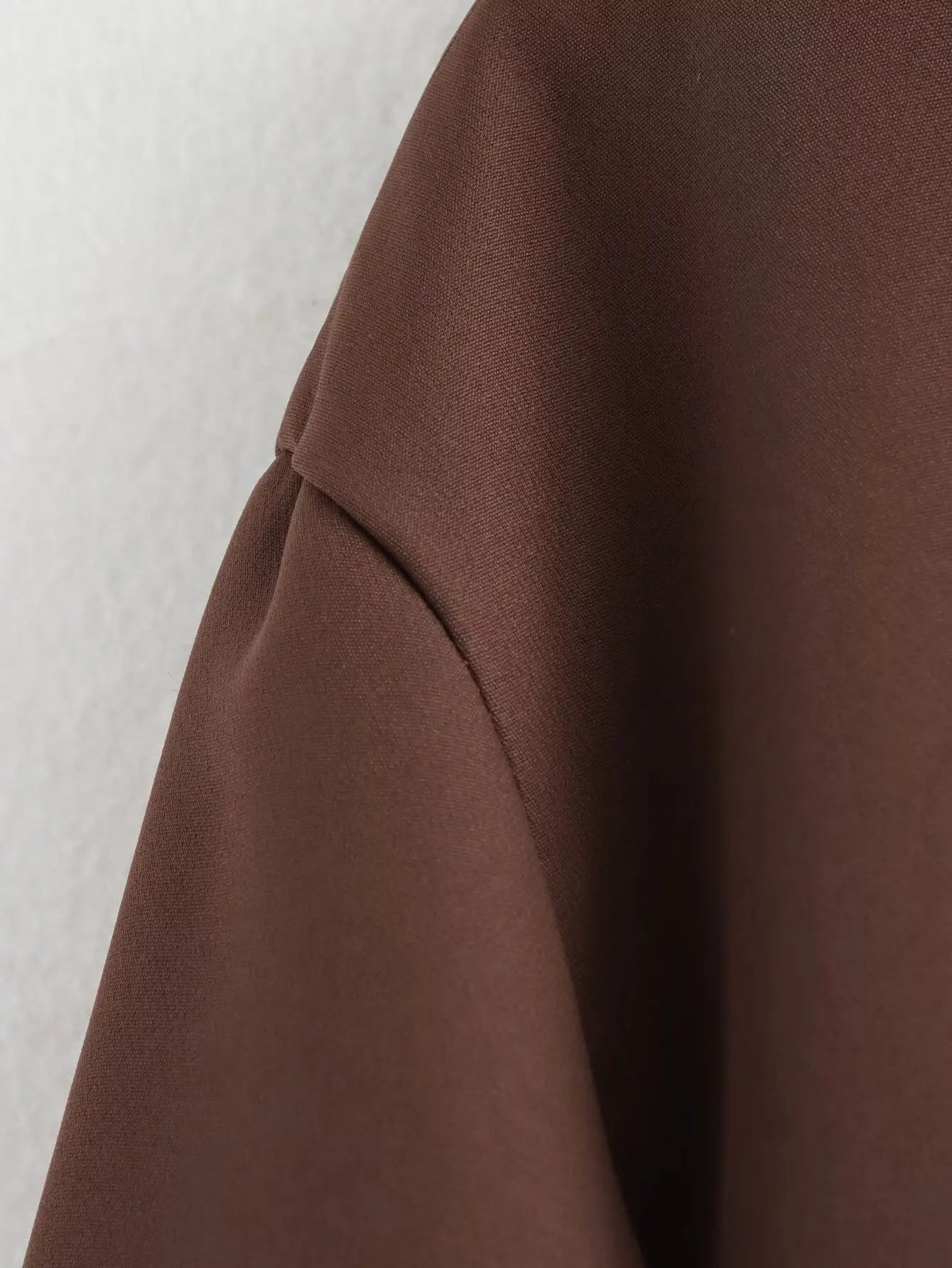 LIZAKOSHT  -  Fashion Balloon Version Women Coat 2025 Spring O-Neck Chic Single-breasted Jacket Outerwear Lady Long Sleeve Brown Coats