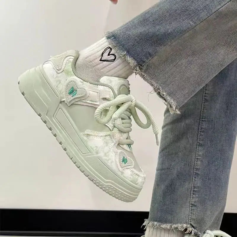 LIZAKOSHT  -  Sweet Platform Sneakers for Women Fashion Comfortable Ventilated Niche Sports Shoes Versatile Casual Autumn Sneakers