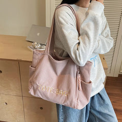 LIZAKOSHT  -  Versatile Large Capacity Top Handle Bag Stylish Plush Tote Bag High End Fashionable Shoulder Bag