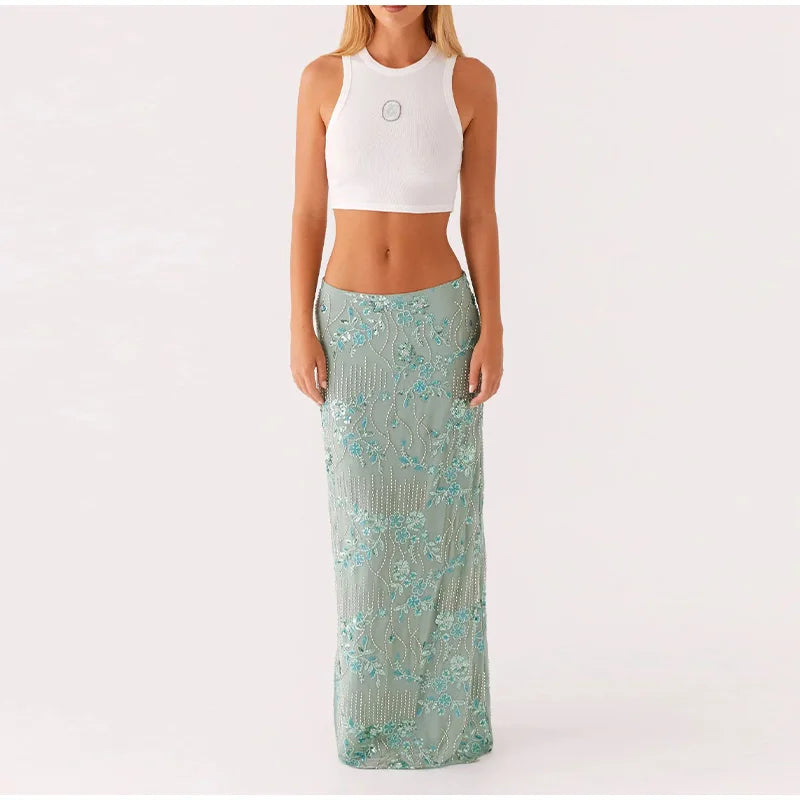 LIZAKOSHT  -  Fashion Print Beading Short Dress For Women Halter Sleeveless Lace Up Backless  Vestidos 2025 Summer Elegant Lady Beach Dresses