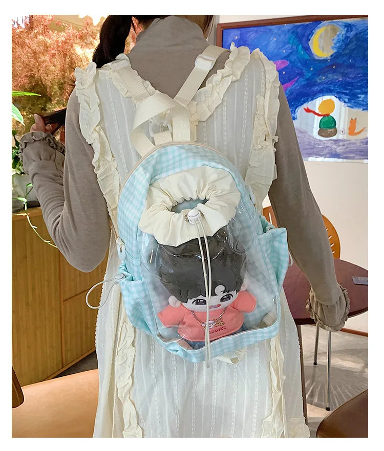 LIZAKOSHT  -  Korean Style Jelly Crossbody Bags Casual and Versatile Fashion Backpacks Large Capacity for School Students Texture Ita Bag