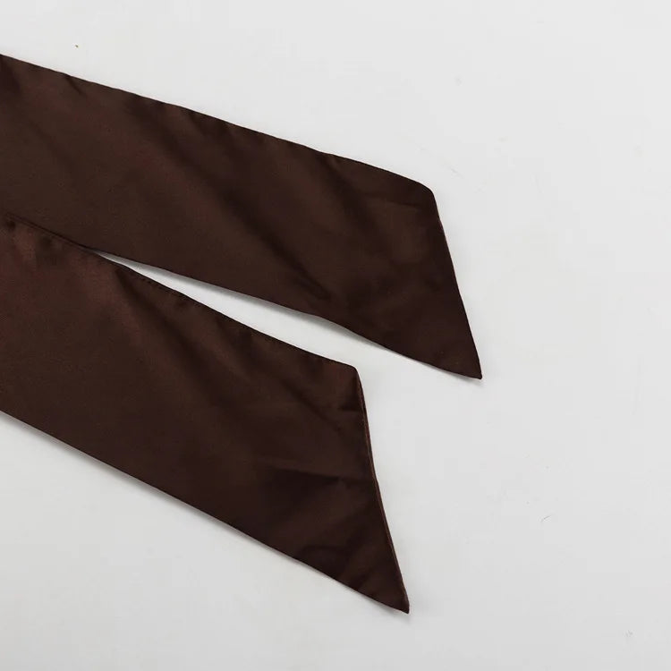 LIZAKOSHT  -  Retro Brown Shirt For Women 2025 New Summer Casual Solid Loose Single Breasted Blouse Simple Turn-down Collar Long Sleeve Shirts