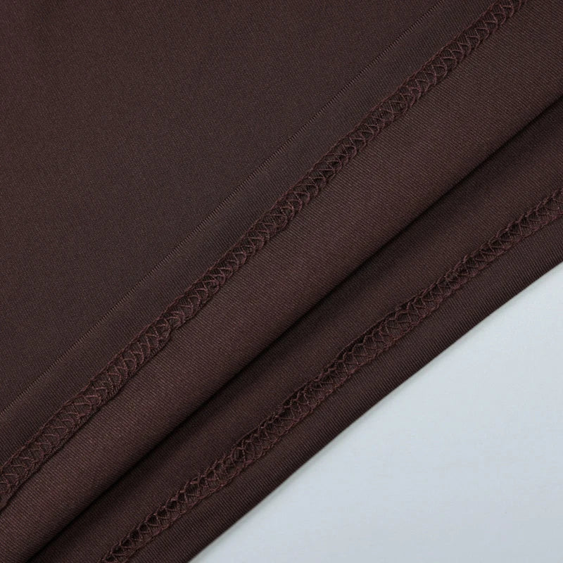 LIZAKOSHT  -  Simple Sexy Solid Color U Neck Camisole Tank Tops+Tight Ruched Long Half Skirts Women Fashion Street Style Two-piece Outfit