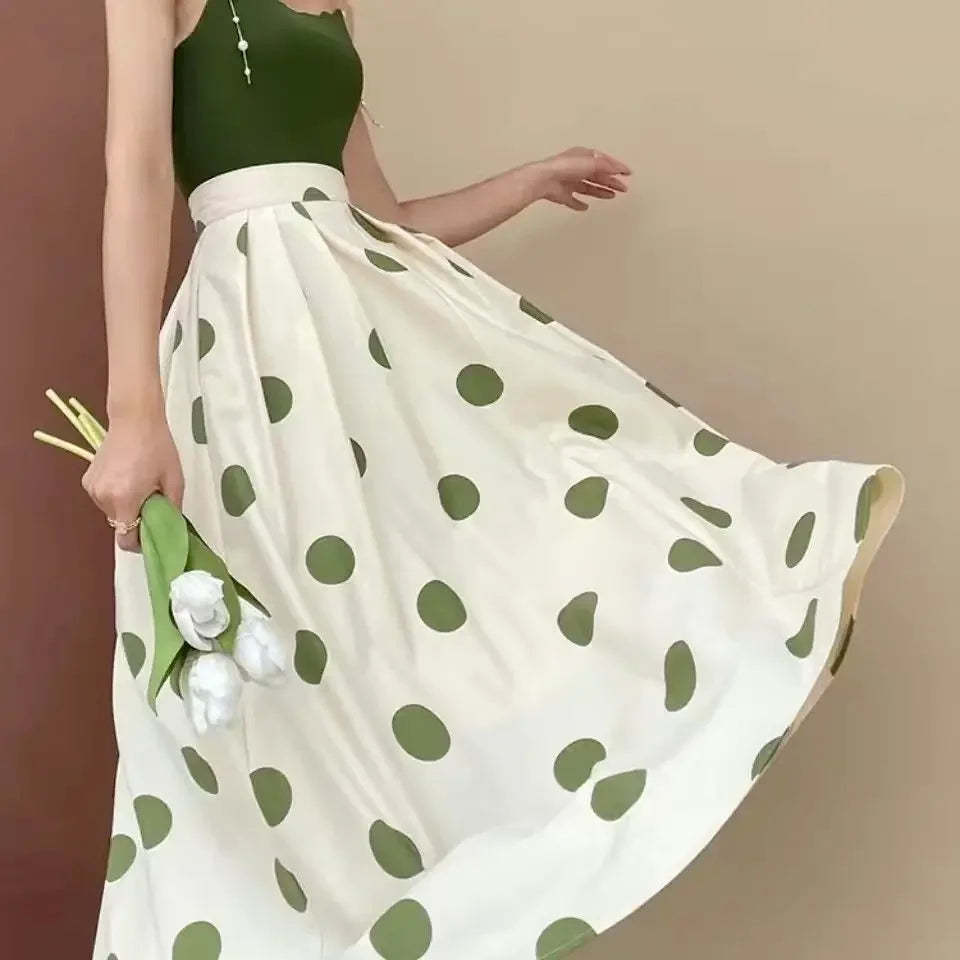 LIZAKOSHT  -  Female Skirts Cute Polka Dots Patchwork Women's Skirt Sales New in Harajuku Korean Style Clothing Vintage Y2k Streetwear