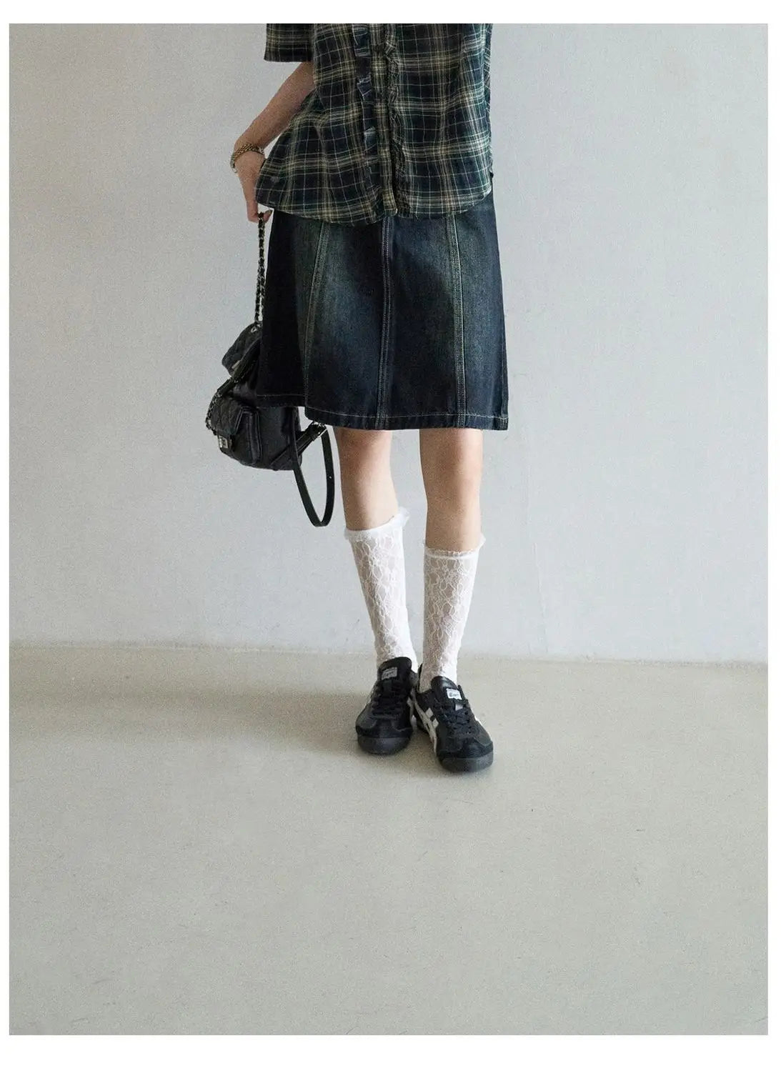 LIZAKOSHT  -  Vintage High-waisted Denim Skirt Women's 2026 Summer A-character Women's Mid-skirt
