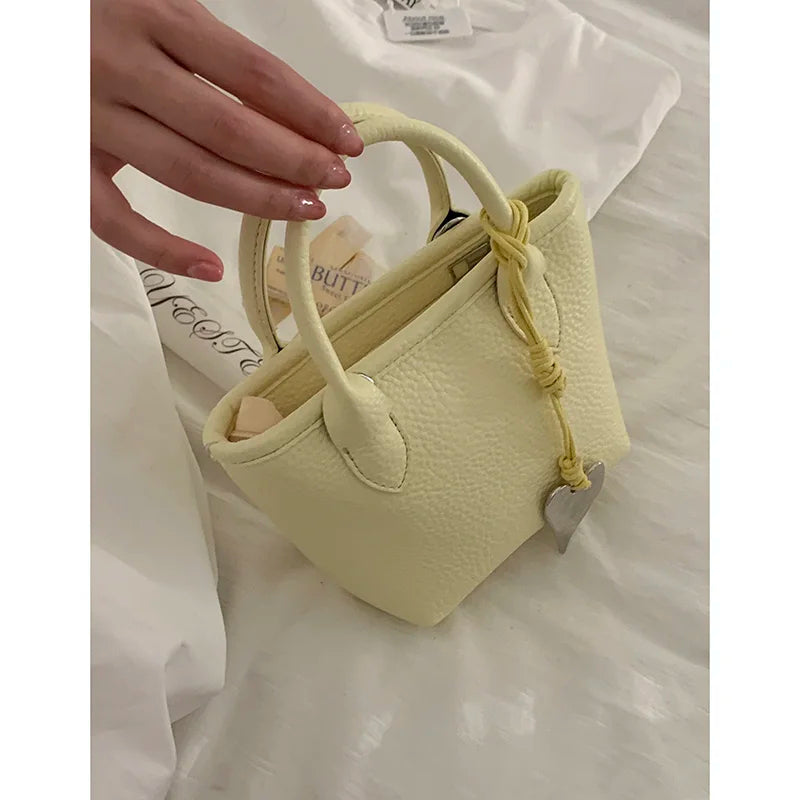 LIZAKOSHT  -  Summer  Handbag Women's Trendy Small Tote Bag Versatile oulder Crossbody Bag Soft PU Leather Daily Use Buet ape