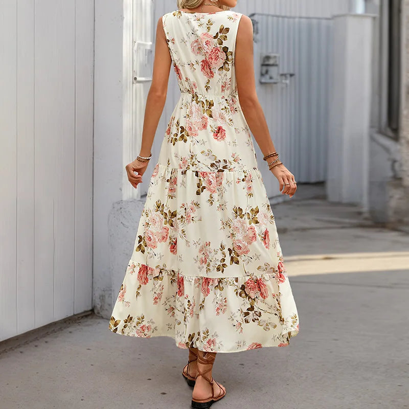 LIZAKOSHT  -  New Women's Printed Sleeveless Dress