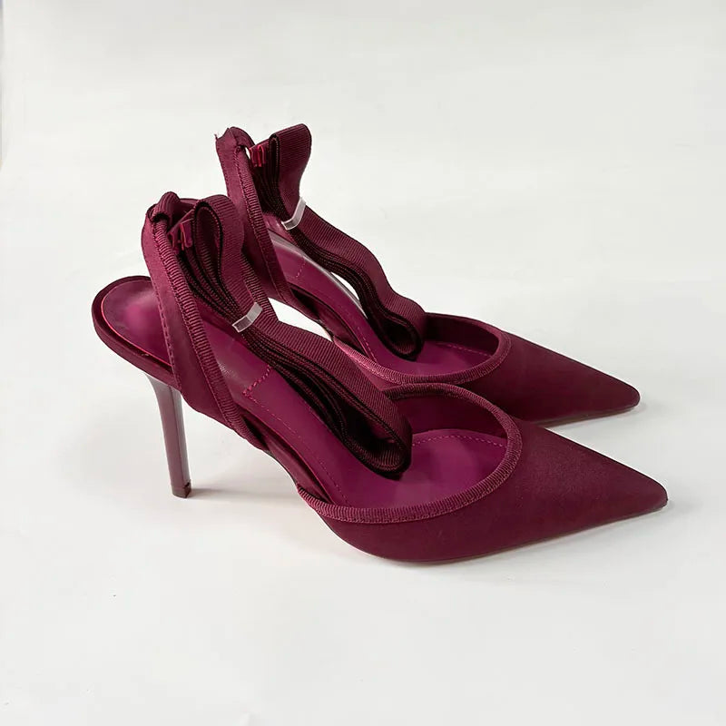 LIZAKOSHT  -  Stiletto Heels Ladies Shoes Luxury Female Party Wedding Pointed Toe Summer Sexy Fashion Ankle Strap Woman Heeled Sandals Pumps