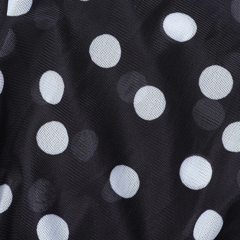 LIZAKOSHT  -  Holiday Style Leisure Sexy Polka Dot Printed Deep V-neck Backless Sleeveless High Waist Lacing Short Dresses Vintage Outfit