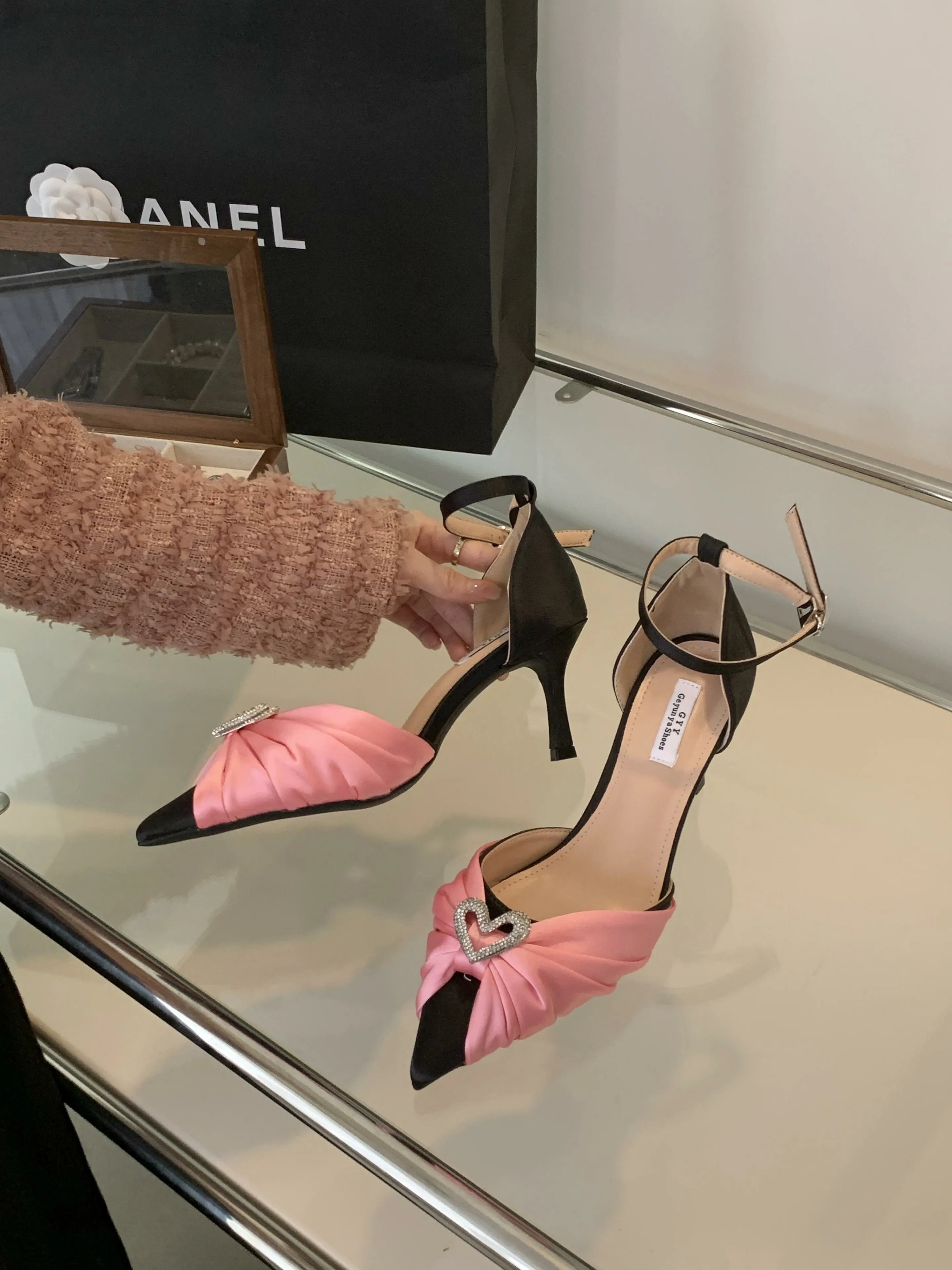 LIZAKOSHT  -  Spring New Women's High Heels Pointed Fine Heels Wedding Shoes Banquet Shoes Heels Women