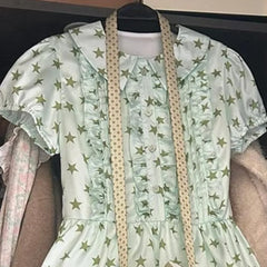 LIZAKOSHT  -  Y2k Print Stars Women Dresses Japanese Style Spring Summer Mini Dress Vintage Elegant Sweet Vestidos Mujer