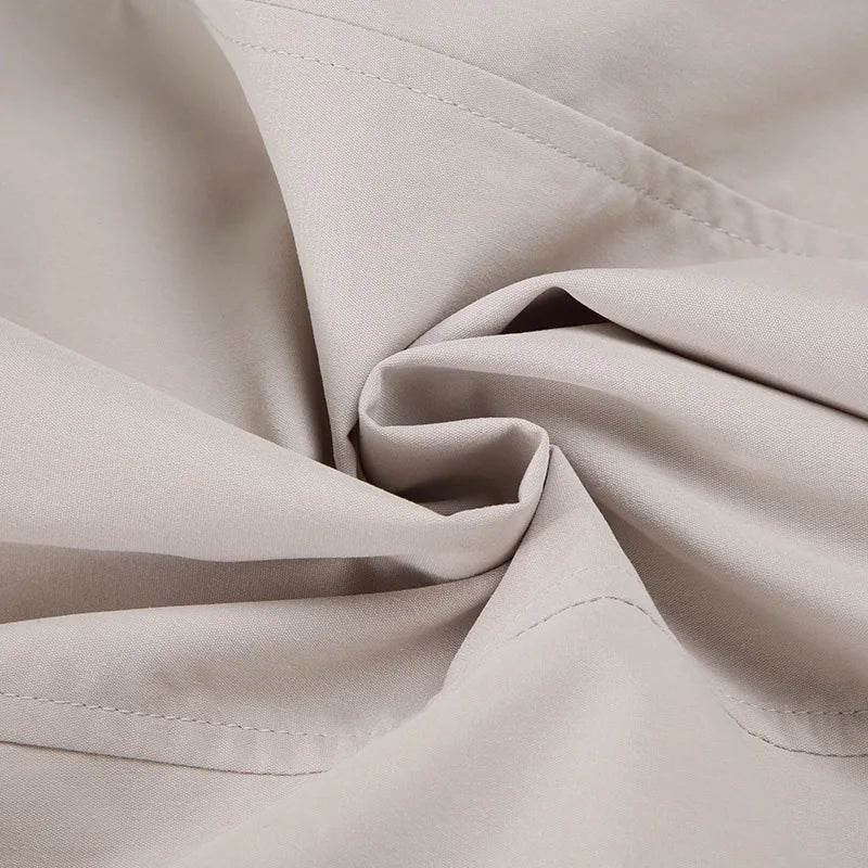 LIZAKOSHT  -  Harajuku Autumn Newly Pockets Flip Collar Buttons Long-sleeved Shirts Work Style Slimming Cardigant Top Blouses for Women