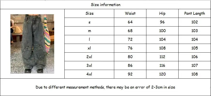 LIZAKOSHT  -  Washed Patchwork High Waist Jeans for Women American Vintage Distressed Straight Jeans Hip Hop High Street Wide Leg Trousers