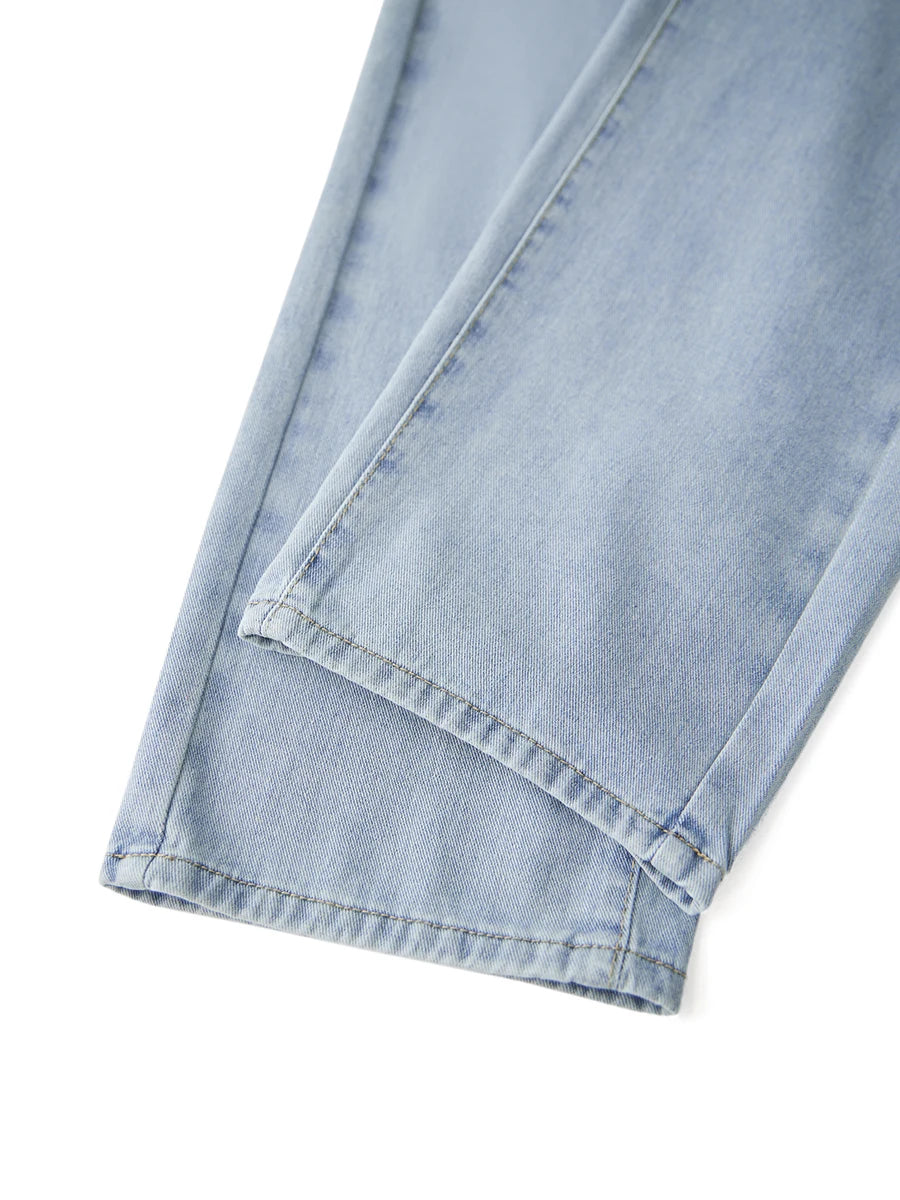LIZAKOSHT  -  Women's Spring Summer Baggy Pants Y2K Vintage Low Waist Loose Straight Leg Denim Pants with Pockets Fashion Streetwear