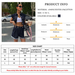 LIZAKOSHT  -  Fashion Women Pajamas Suit Turn-Down Collar Sleepwear Crop Top Nightie Sleeveless Nightwear Shorts Ladies Pyjamas Set