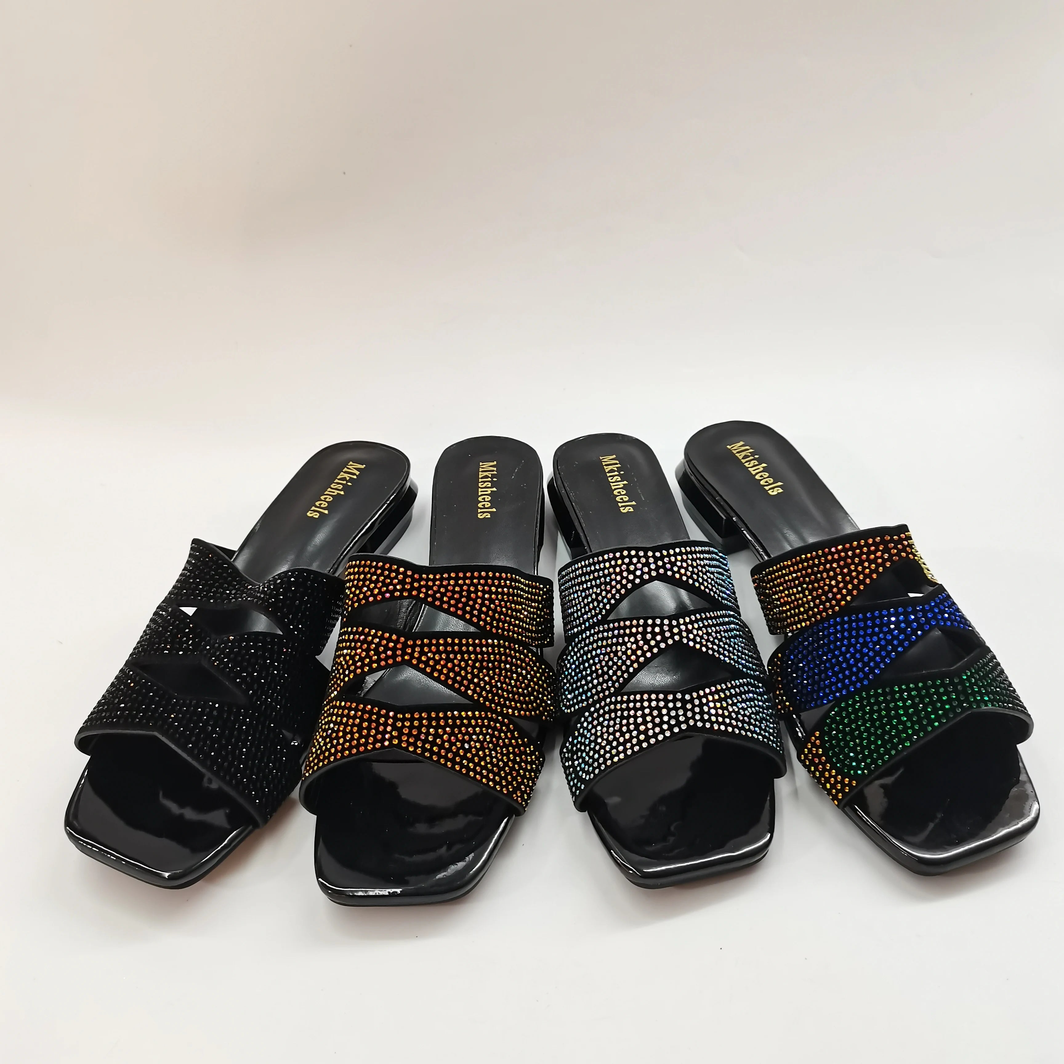 LIZAKOSHT  -  Ladies Open Toe Comfortable Sandals Latest Nigerian Party Italian Lower Heels Autumn Slipper for Wedding Summer Slip