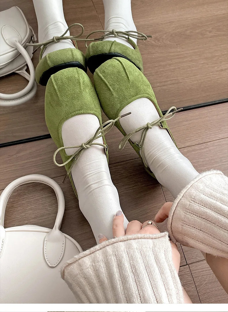 LIZAKOSHT  -  Retro versatile shallow mouth flat-soled single shoes women's new autumn skirt soft-soled Mary Jane shoes